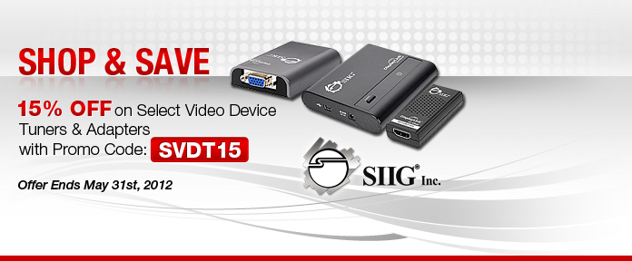 15% off on Video Device Tuners & Adapters