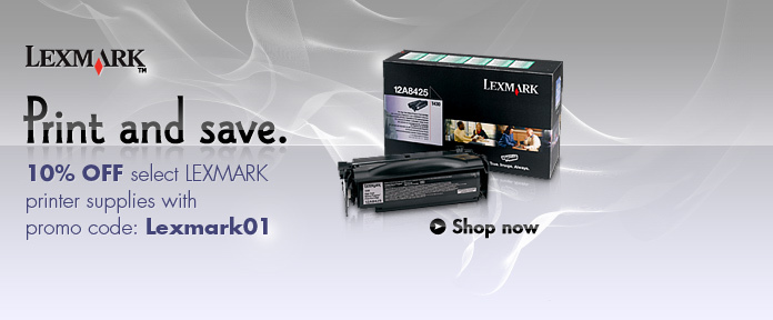 10% off Lexmark printer supplies with promo code!